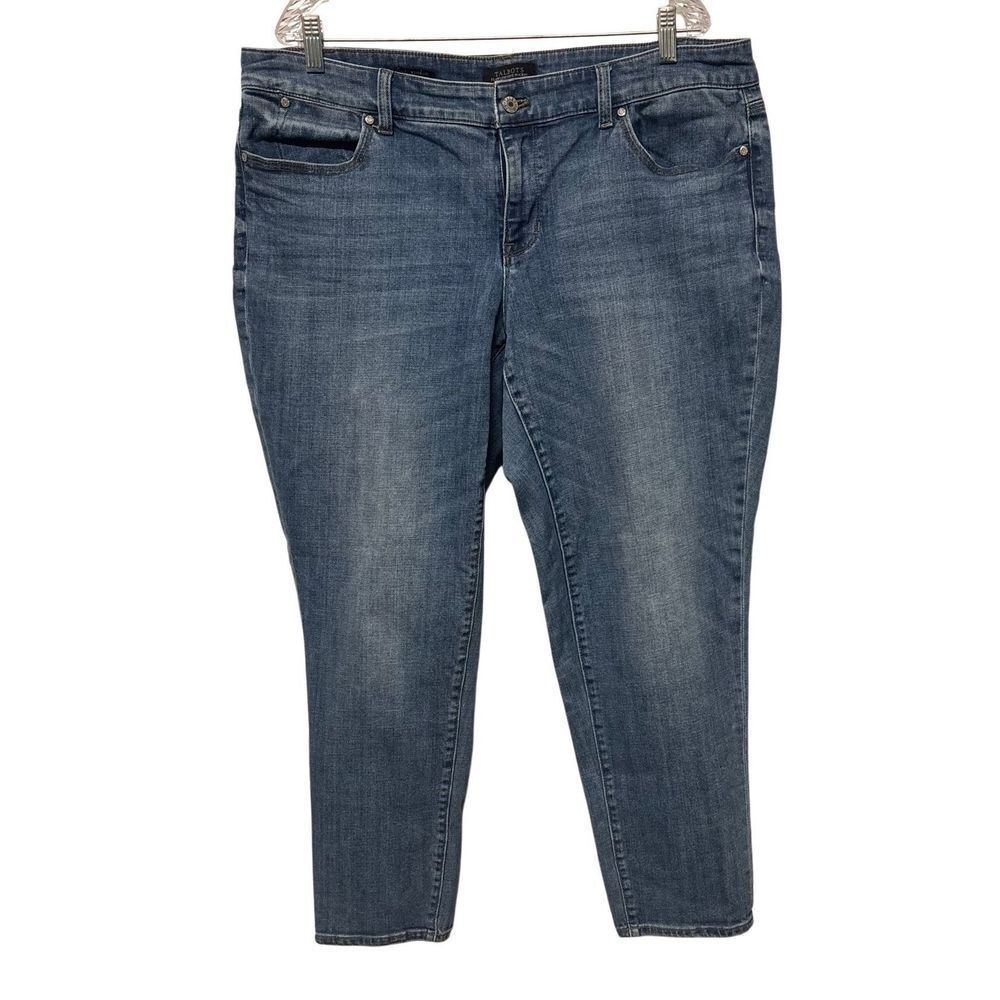 Talbots Flawless  Pocket Boyfriend Jeans Womens Size‎ 16 Blue Denim Stretch